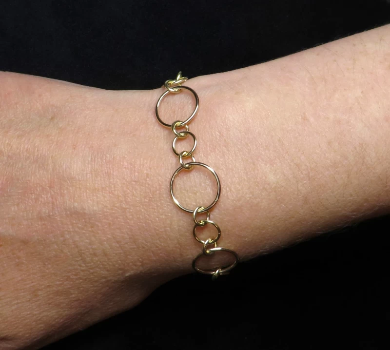 Armband große Glieder gold