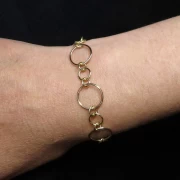 Armband große Glieder gold
