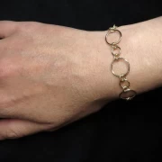 Armband große Glieder gold