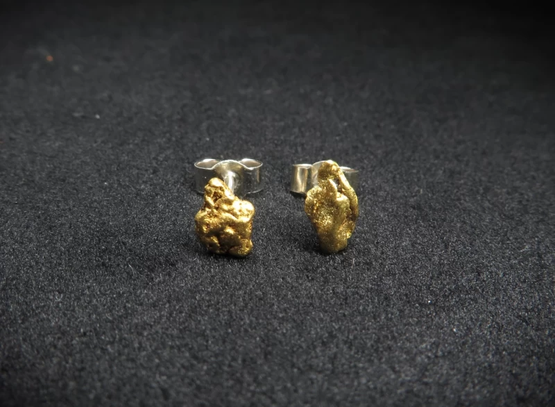 Gold Nugget Ohrstecker