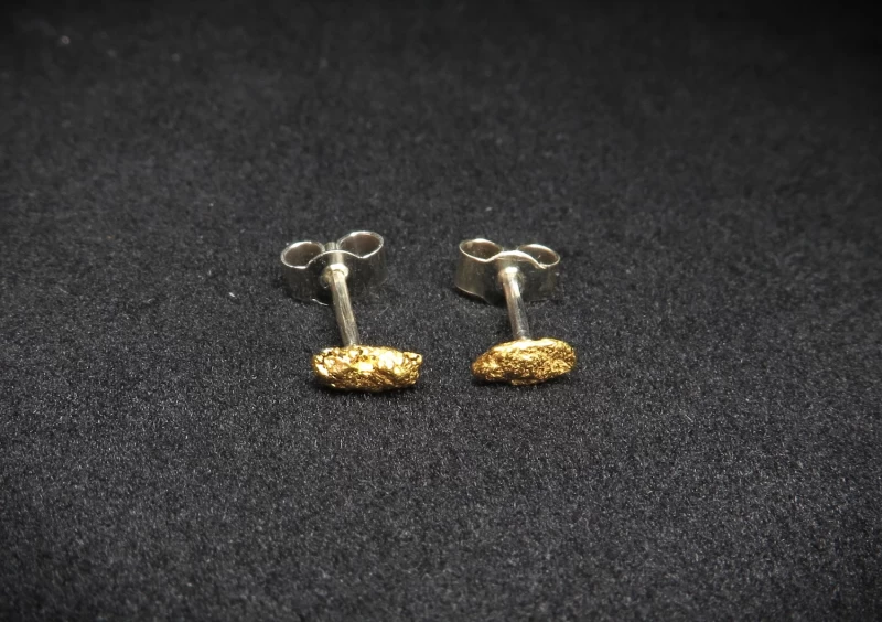 Gold Nugget Ohrstecker