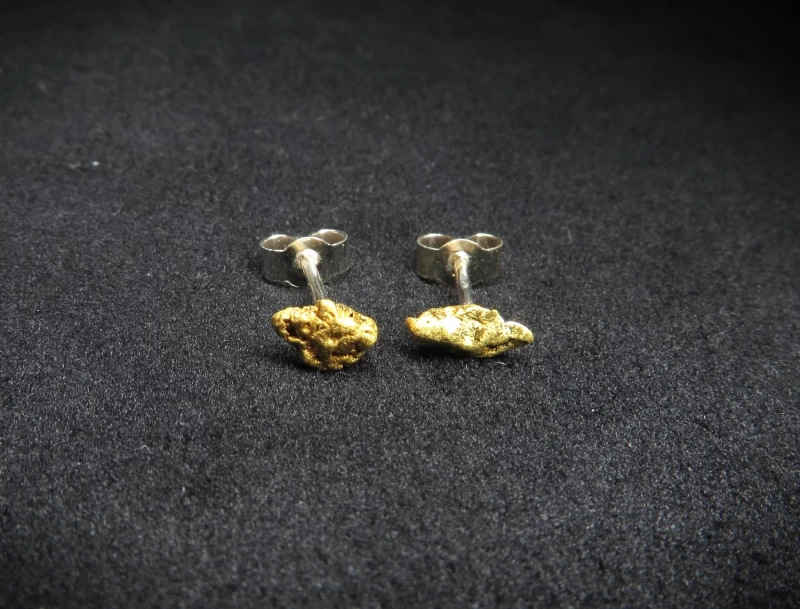 Gold Nugget Ohrstecker