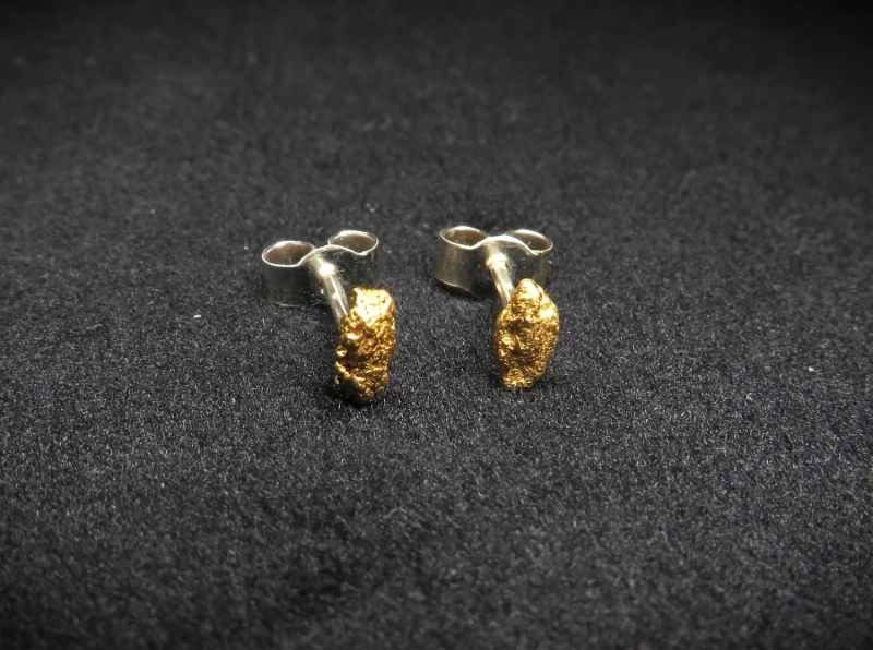 Gold Nugget Ohrstecker