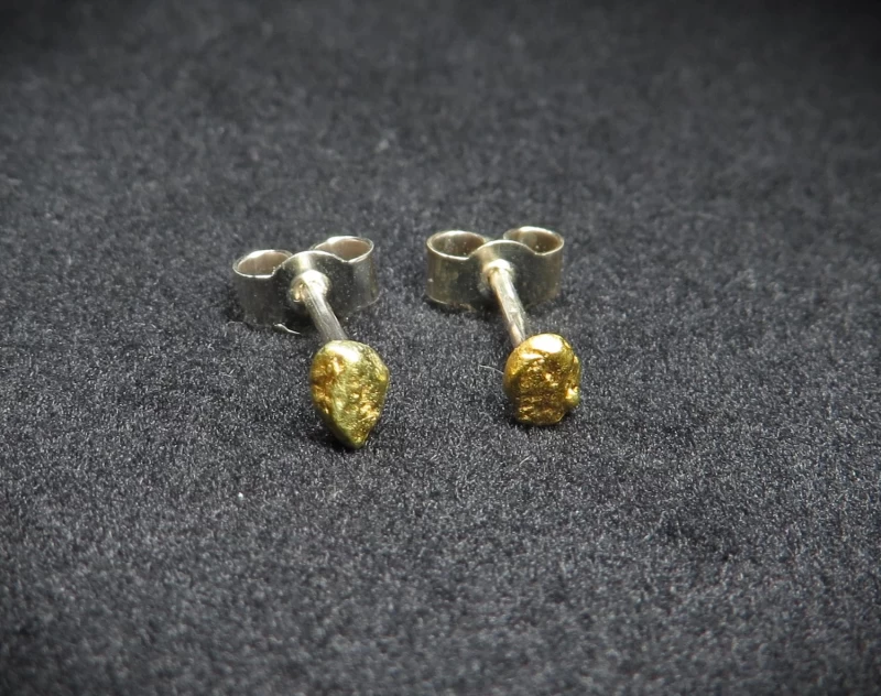 Gold Nugget Ohrstecker