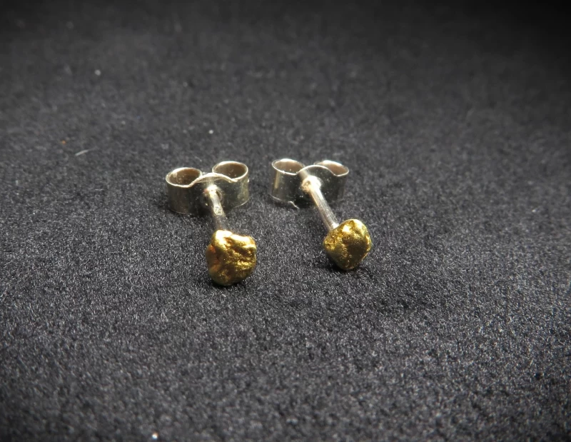 Gold Nugget Ohrstecker
