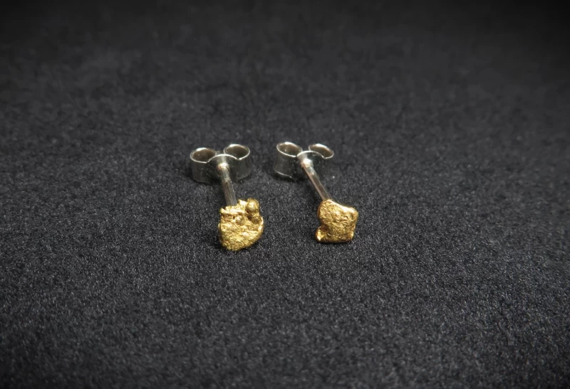 Gold Nugget Ohrstecker