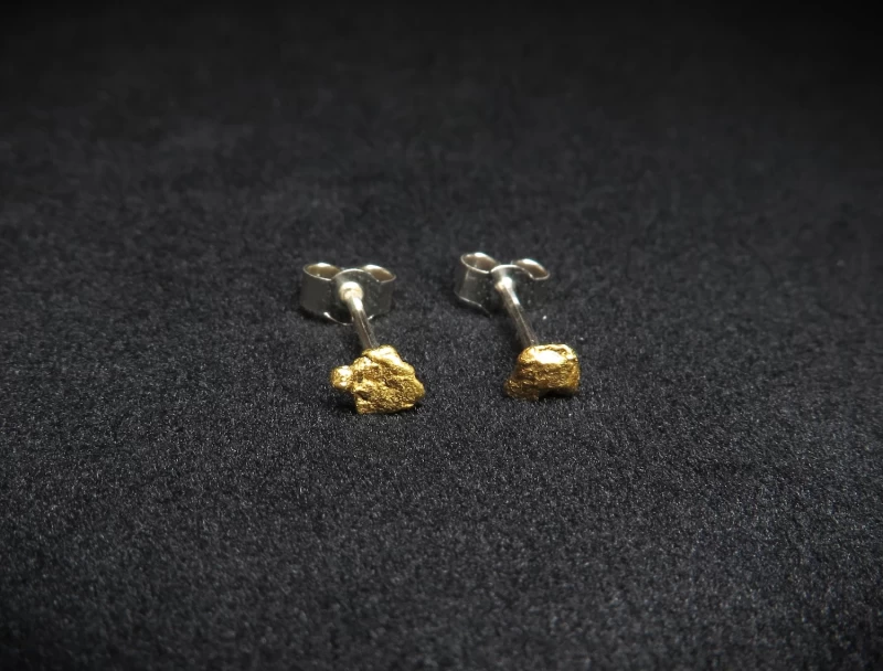 Gold Nugget Ohrstecker