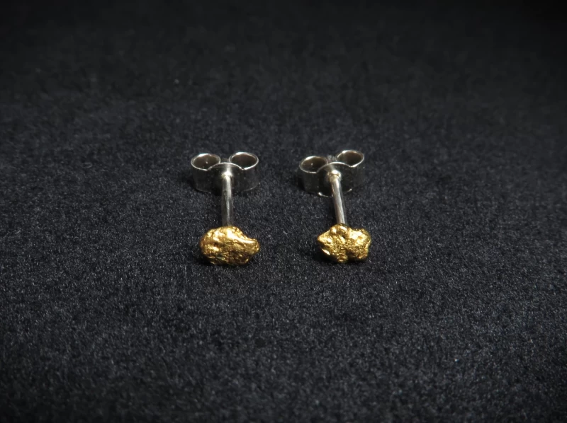 Gold Nugget Ohrstecker