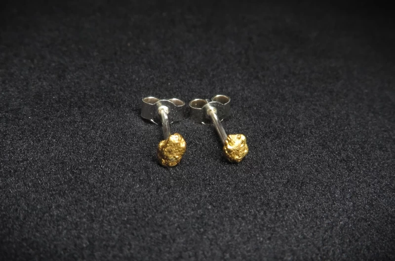 Gold Nugget Ohrstecker