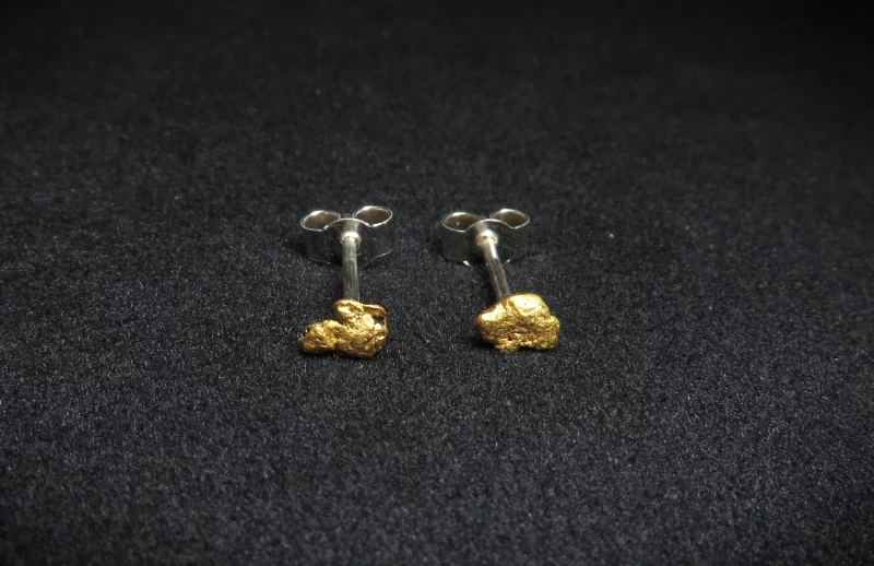 Gold Nugget Ohrstecker