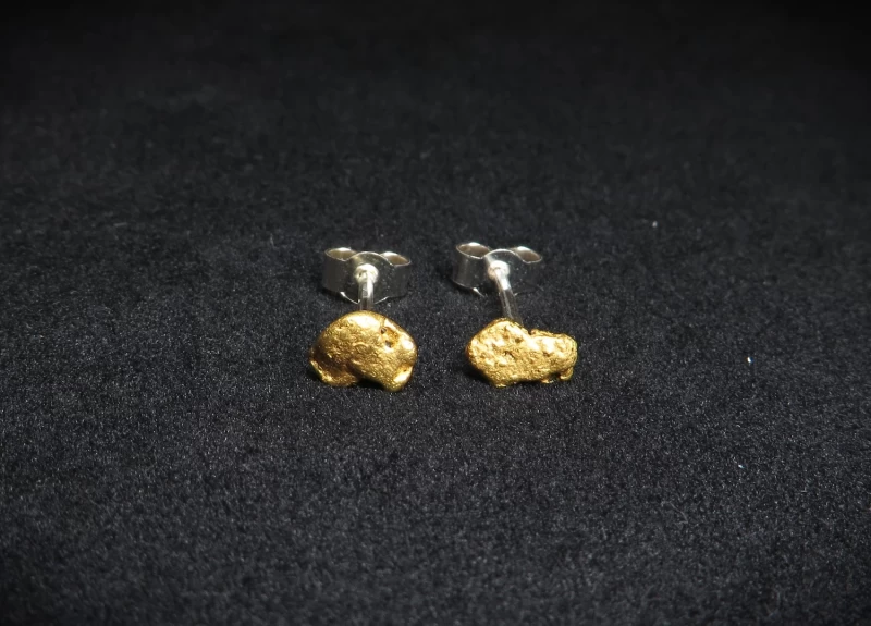 Gold Nugget Ohrstecker