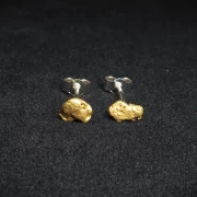 Gold Nugget Ohrstecker