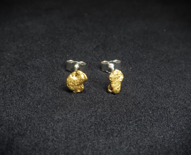 Gold Nugget Ohrstecker
