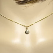 Goldene Kette mit rundem Anhänger