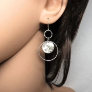 Hängeohrringe Silber