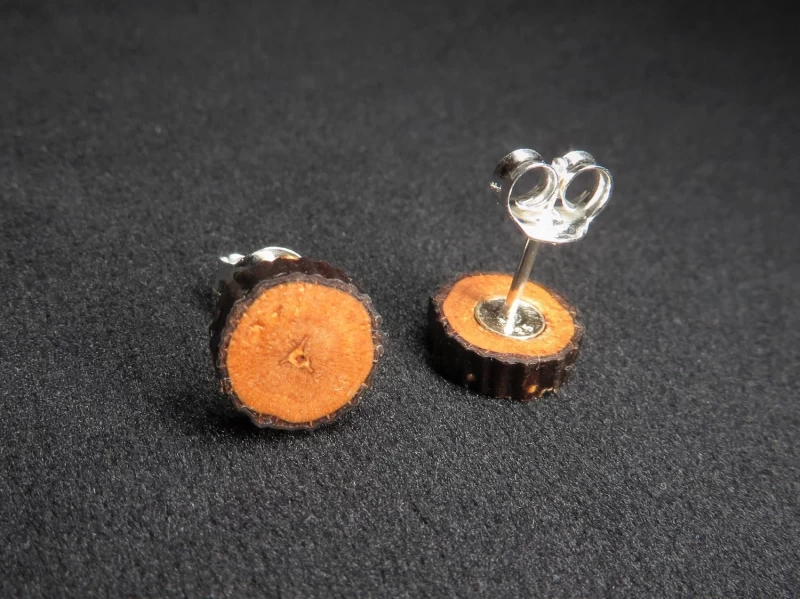 Holzohrstecker klein