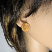 Holzohrstecker schlicht