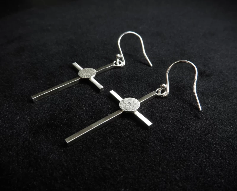 Kreuz Ohrringe Silber