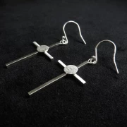 Kreuz Ohrringe Silber