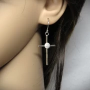 Kreuz Ohrringe Silber