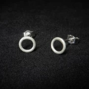 Ohrringe Kreis Silber