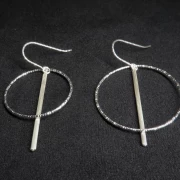 Ohrringe Kreis mit Stab