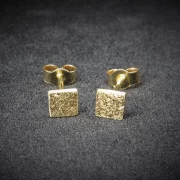 Ohrstecker Gold Quadrat