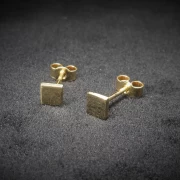 Ohrstecker Gold Quadrat