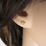 Ohrstecker Gold Quadrat