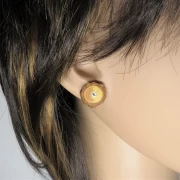 Ohrstecker Holz rund