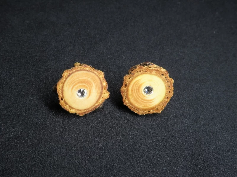 Ohrstecker Holz rund