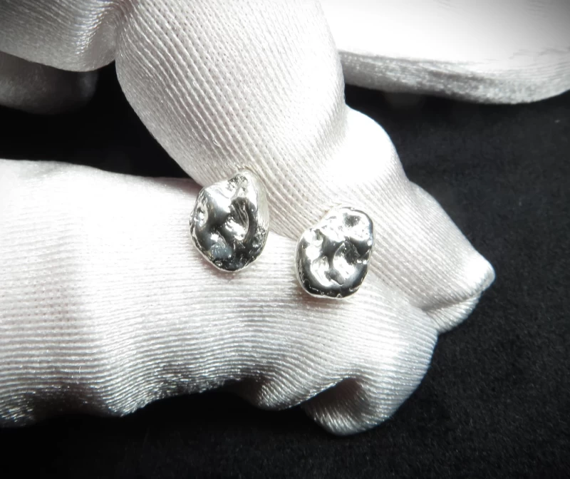 Ohrstecker Nugget Silber
