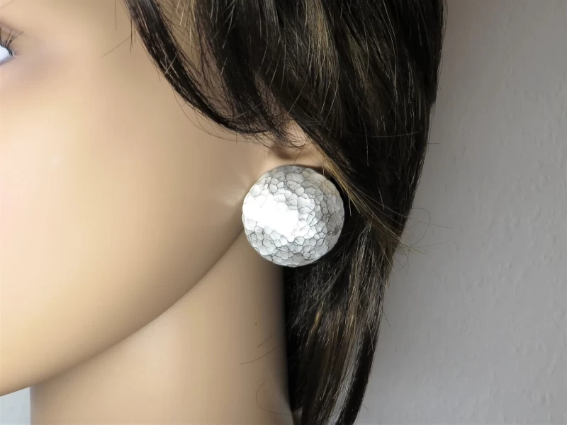 Ohrstecker Silber gewölbt