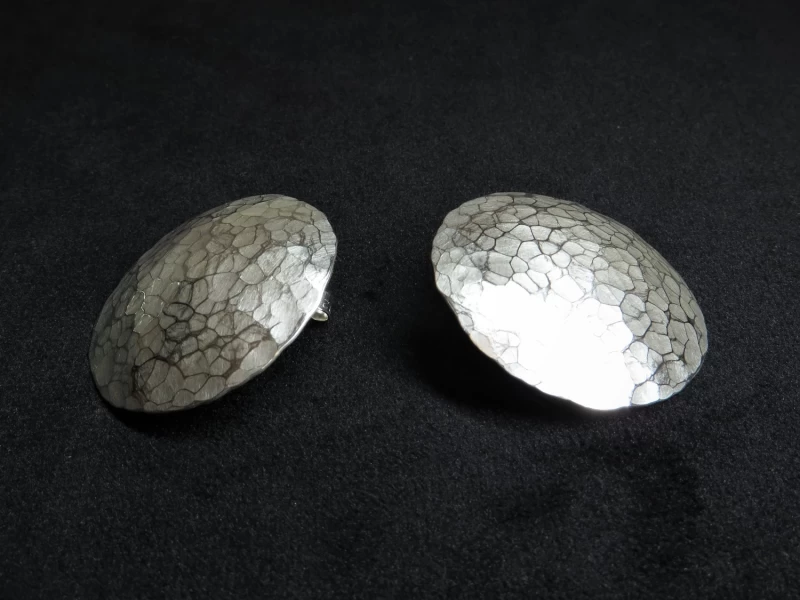 Ohrstecker Silber gewölbt