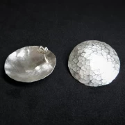 Ohrstecker Silber gewölbt