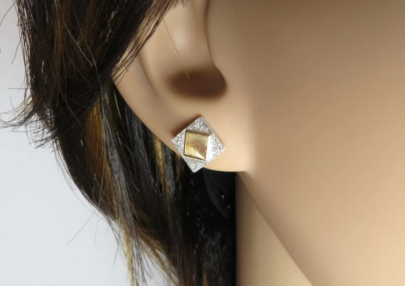 Ohrstecker Viereck