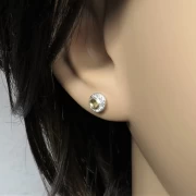 Ohrstecker bicolor Gold Silber