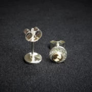 Ohrstecker bicolor Gold Silber