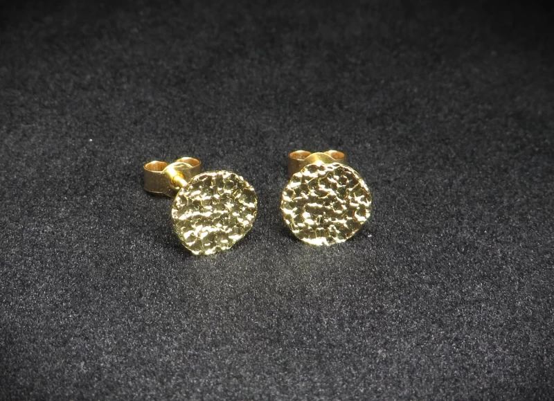 Ohrstecker gold gehämmert