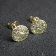 Ohrstecker gold rund flach