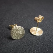 Ohrstecker gold rund flach