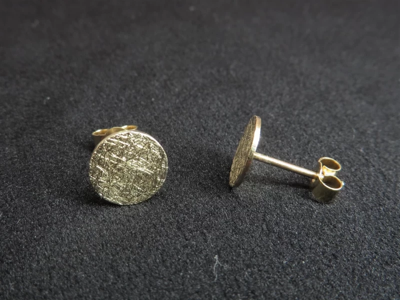 Ohrstecker gold rund flach