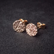 Ohrstecker rosegold gehämmert