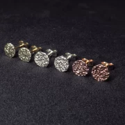 Ohrstecker rosegold gehämmert