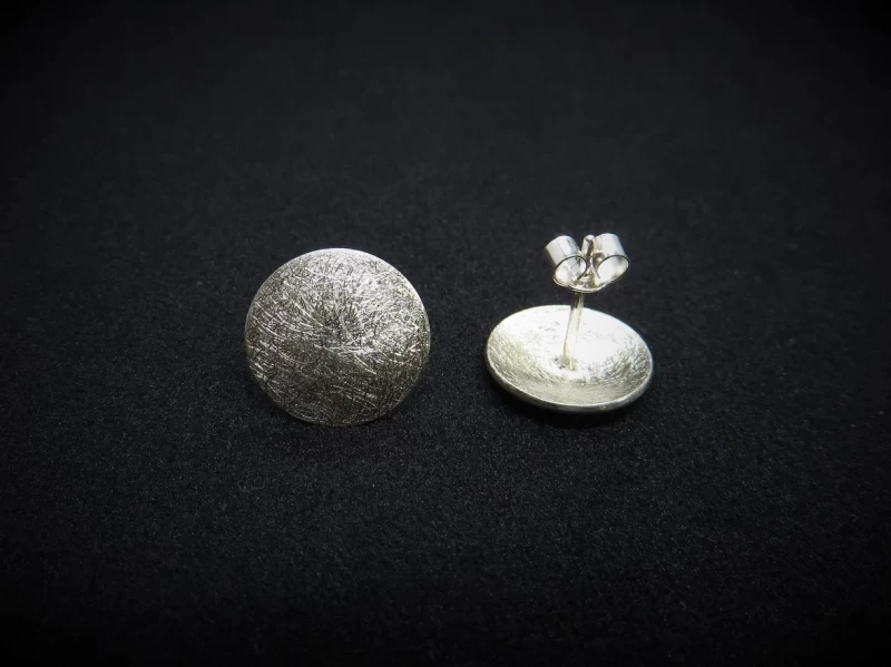 Ohrstecker rund Silber