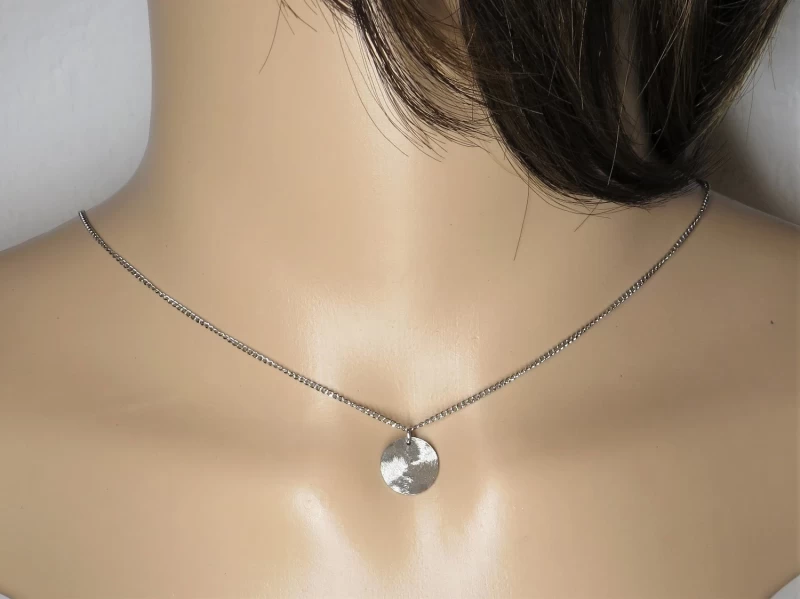 Plättchen Kette Edelstahl