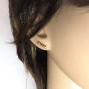 Stab Ohrringe Bicolor